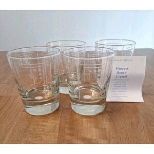 NEW Princess House Aston (4) Double Old Fashioned Cocktail Glasses ORIGINAL BOX